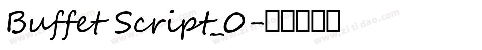 Buffet Script_0字体转换